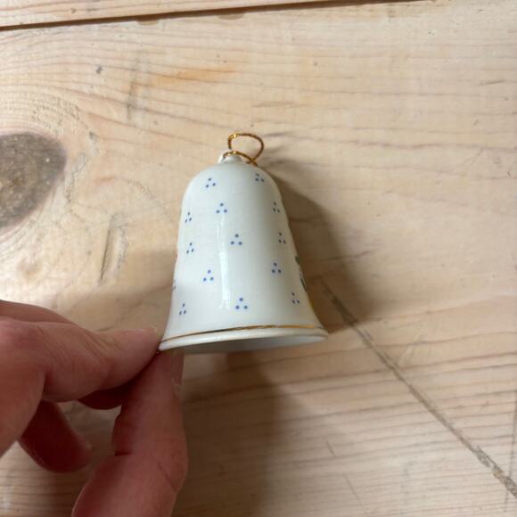 Lillian Vernon LVC Vintage 1988 Porcelain Christmas Bell Ornament Partridge Pear - Picture 5 of 7